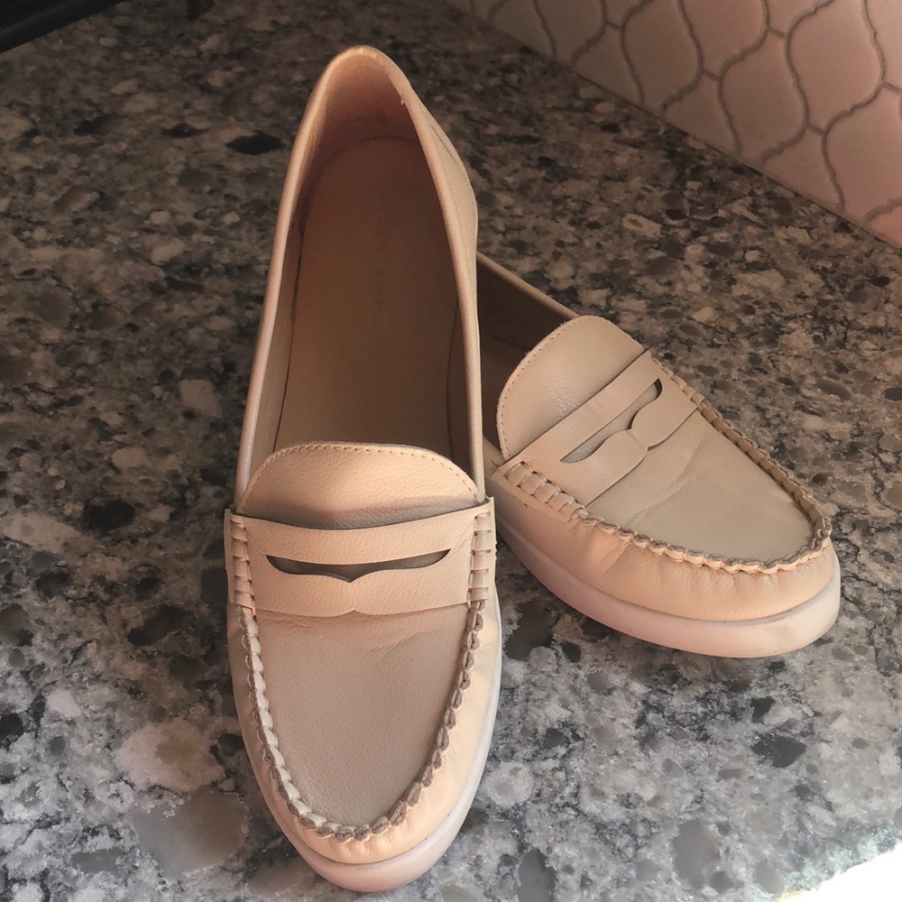 Wanted cream penny loafers